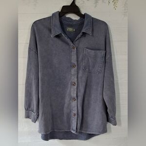 Womens Terra & Sky Long Sleeve Button Up Shirt Size 2X.